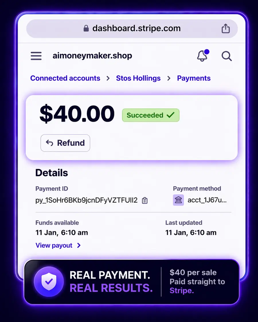 Stripe payment success proof